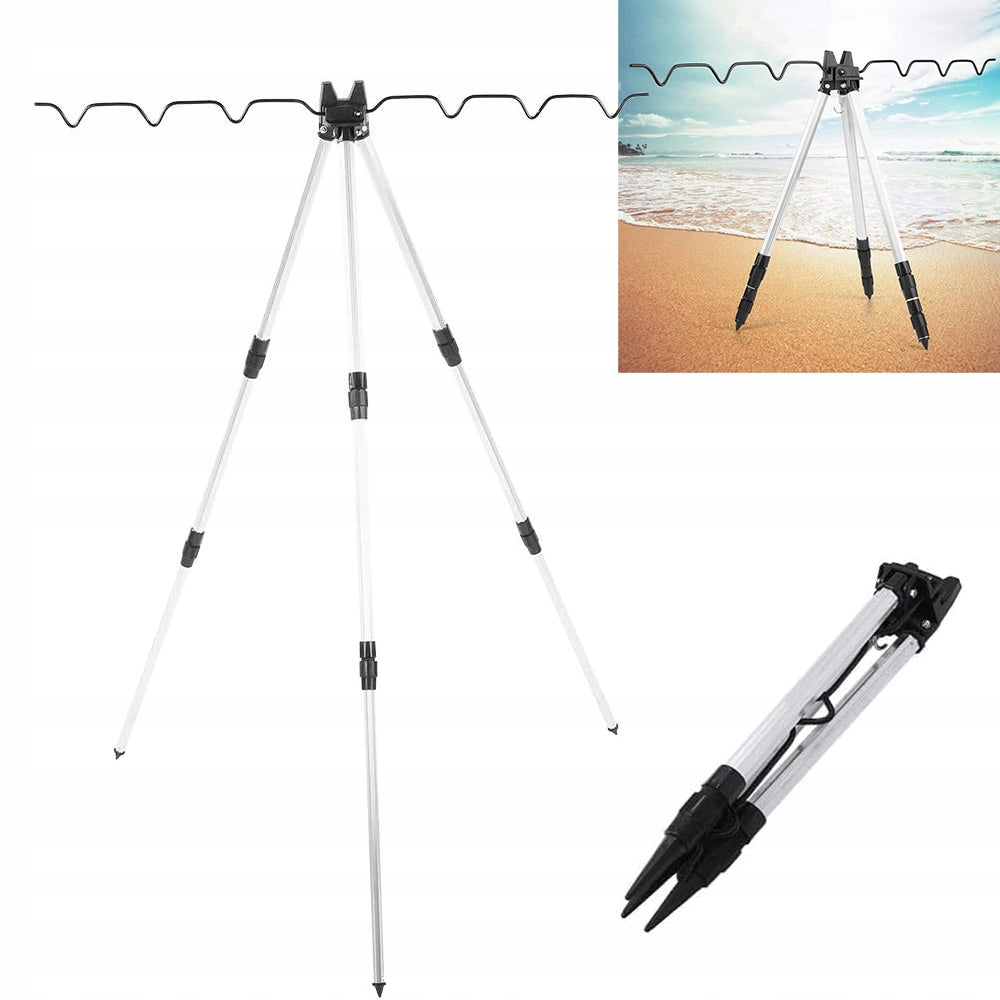 FISHING TRIPOD ALUMINUM SUPPORT ADJUSTABLE THICK STABLE Packaging status original