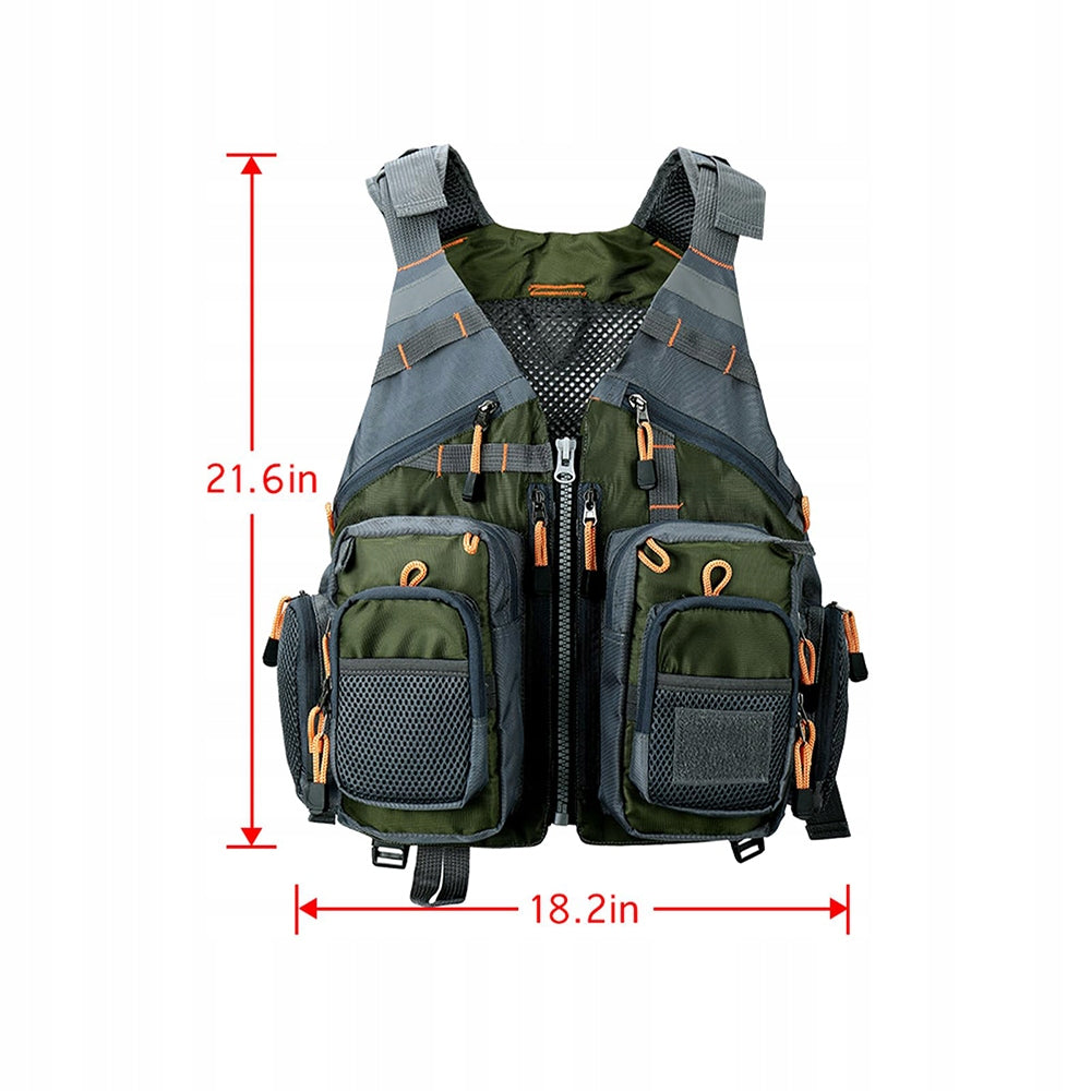 FISHING VEST WITH POCKETS PRACTICAL Size universal