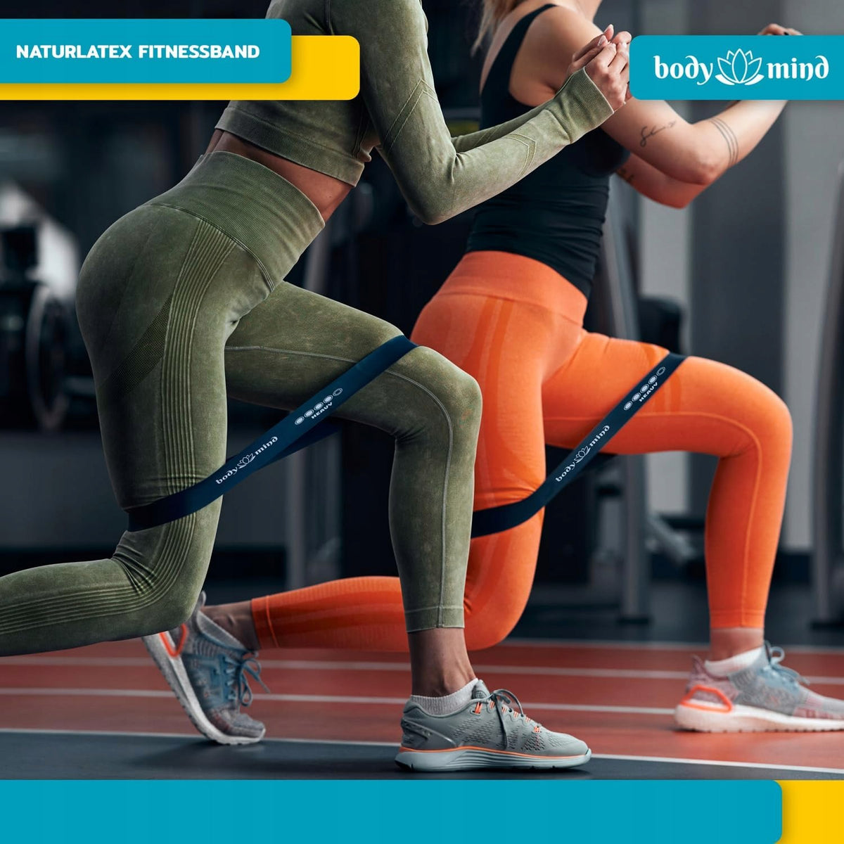 FITNESS RESISTANCE BANDS 5 PIECES RUBBER LATEX TRAINING SET Brand Mind & Body