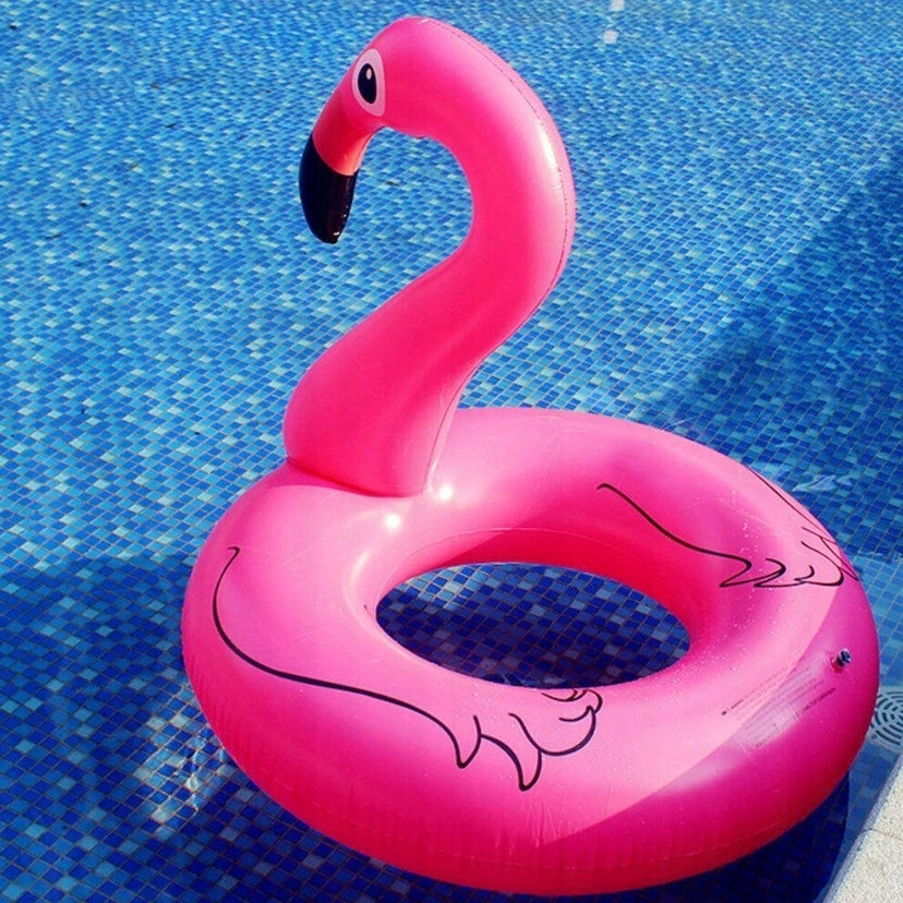 FLAMINGO INFLATABLE SWIMMING CIRCLE FOR WATER 90 CM PINK XXL Packaging status original