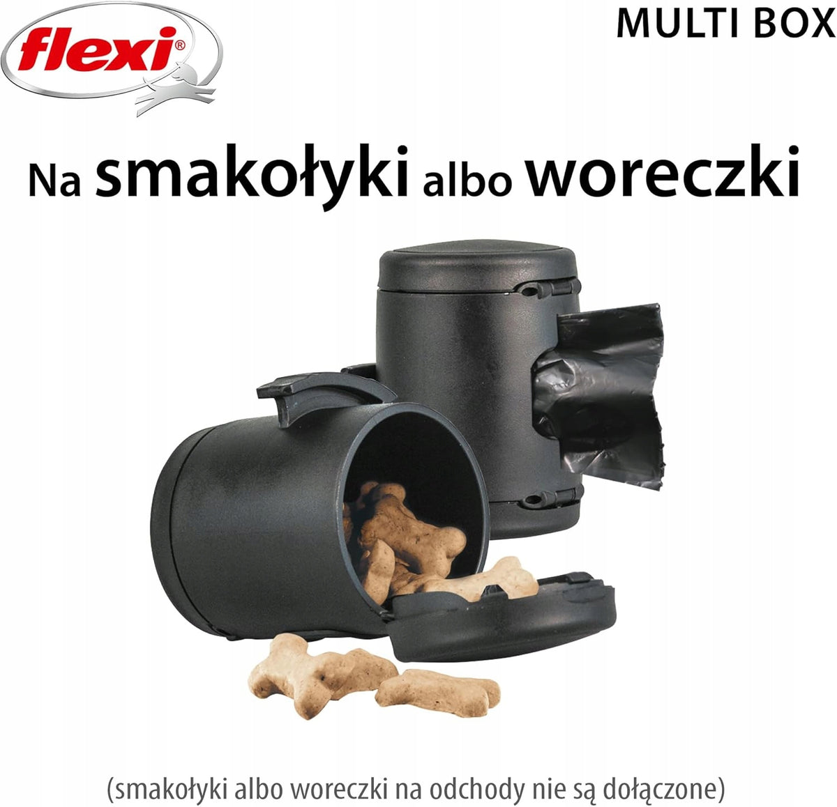 FLEXI MULTI BOX BLACK ELASTIC ROPE FOR DOG WALKS Manufacturer code FLEXI MULTI BOX CZARNY ELASTYCZNA LINA P