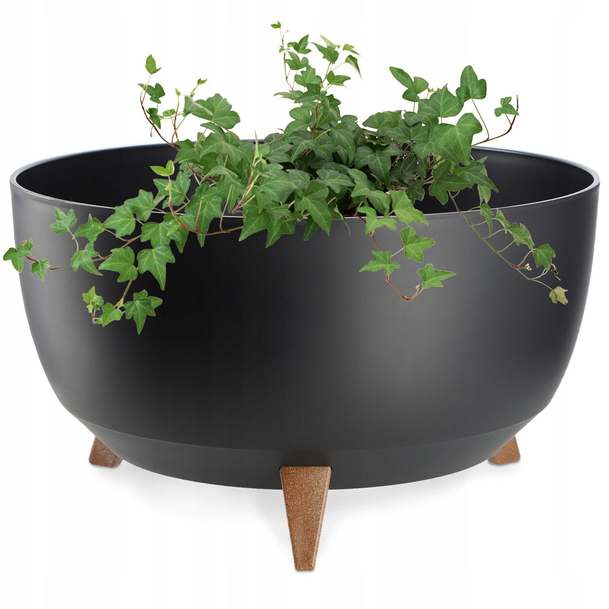 FLOWER POT 47 cm COVER + INSERT LEGS FLOWER STAND BLACK