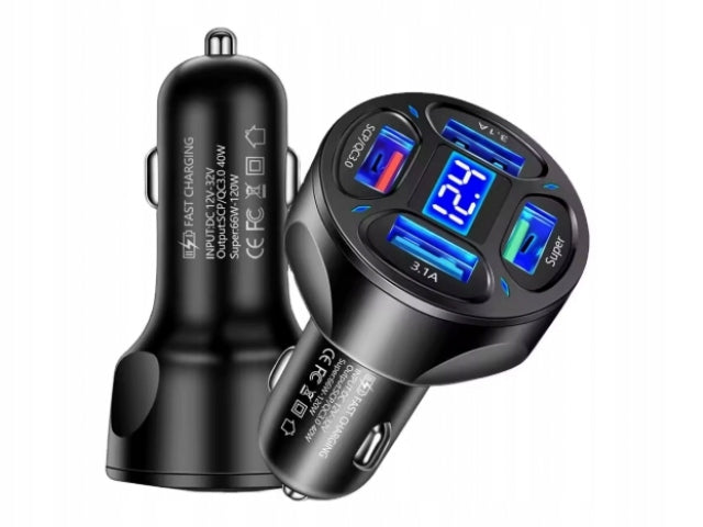 FM TRANSMITTER PHONE CHARGER CAR FAST USB LIGHTERS Packaging status original