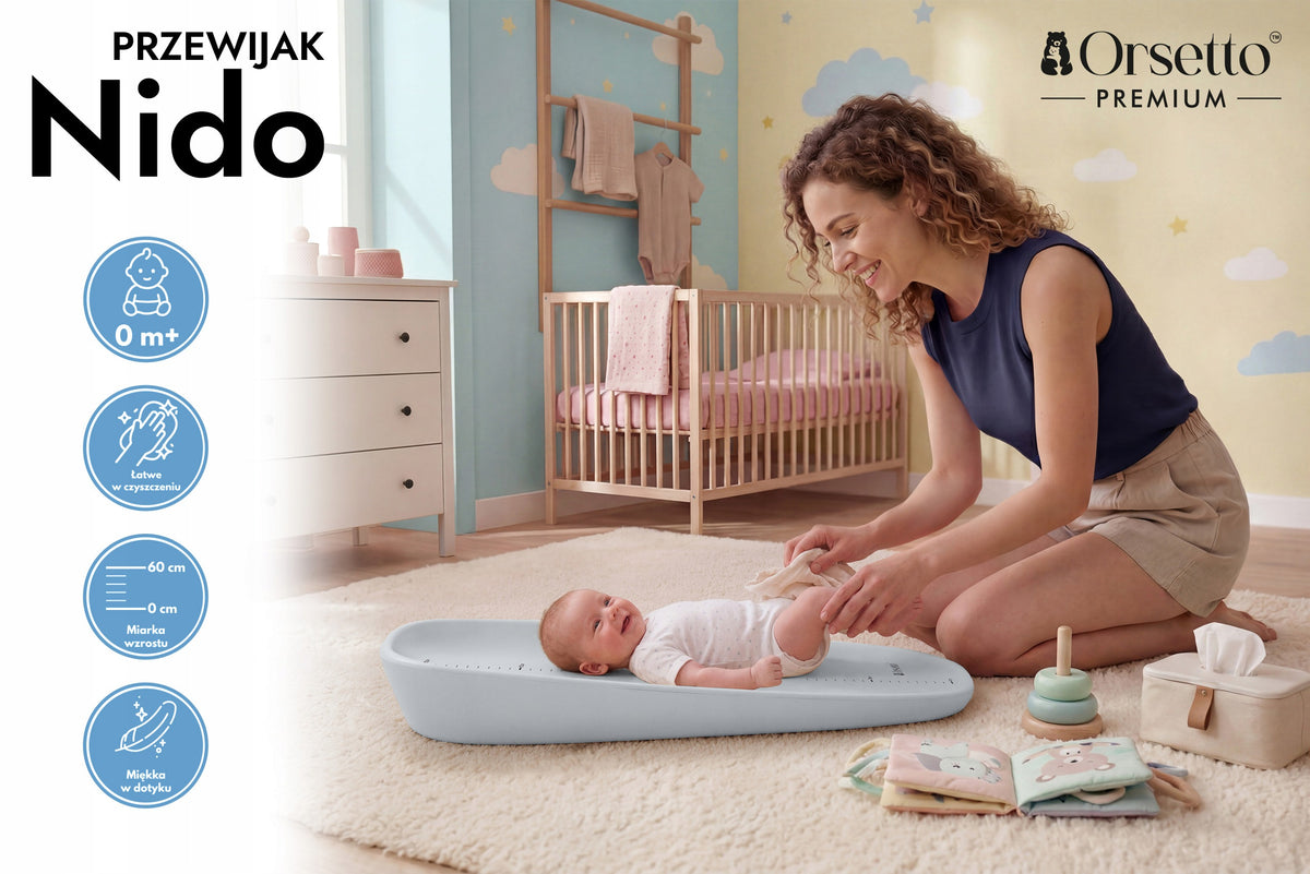 FOAM CHANGING TABLE SOFT WATERPROOF CHANGING MAT FOR CHEST OF DRAWERS GREY Manufacturer code 5905226126938
