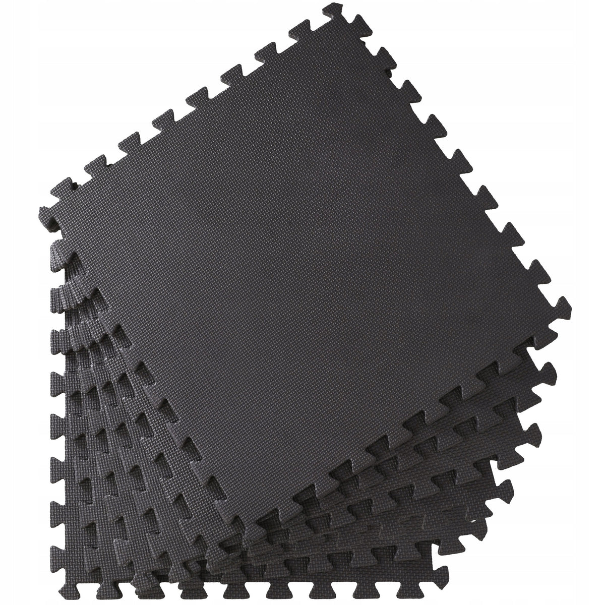 FOAM MAT PUZZLE FOR GYM EXERCISE EQUIPMENT FITNESS BLACK 6PCS