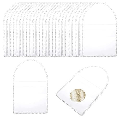FOIL SLEEVE FOR COINS TRANSPARENT COLLECTIBLE ORGANIZER 25 PCS.