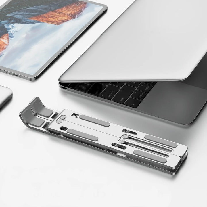 FOLDABLE ADJUSTABLE ALUMINUM STAND LAPTOP STAND HOLDER FOR TABLET Manufacturer Tech-protect