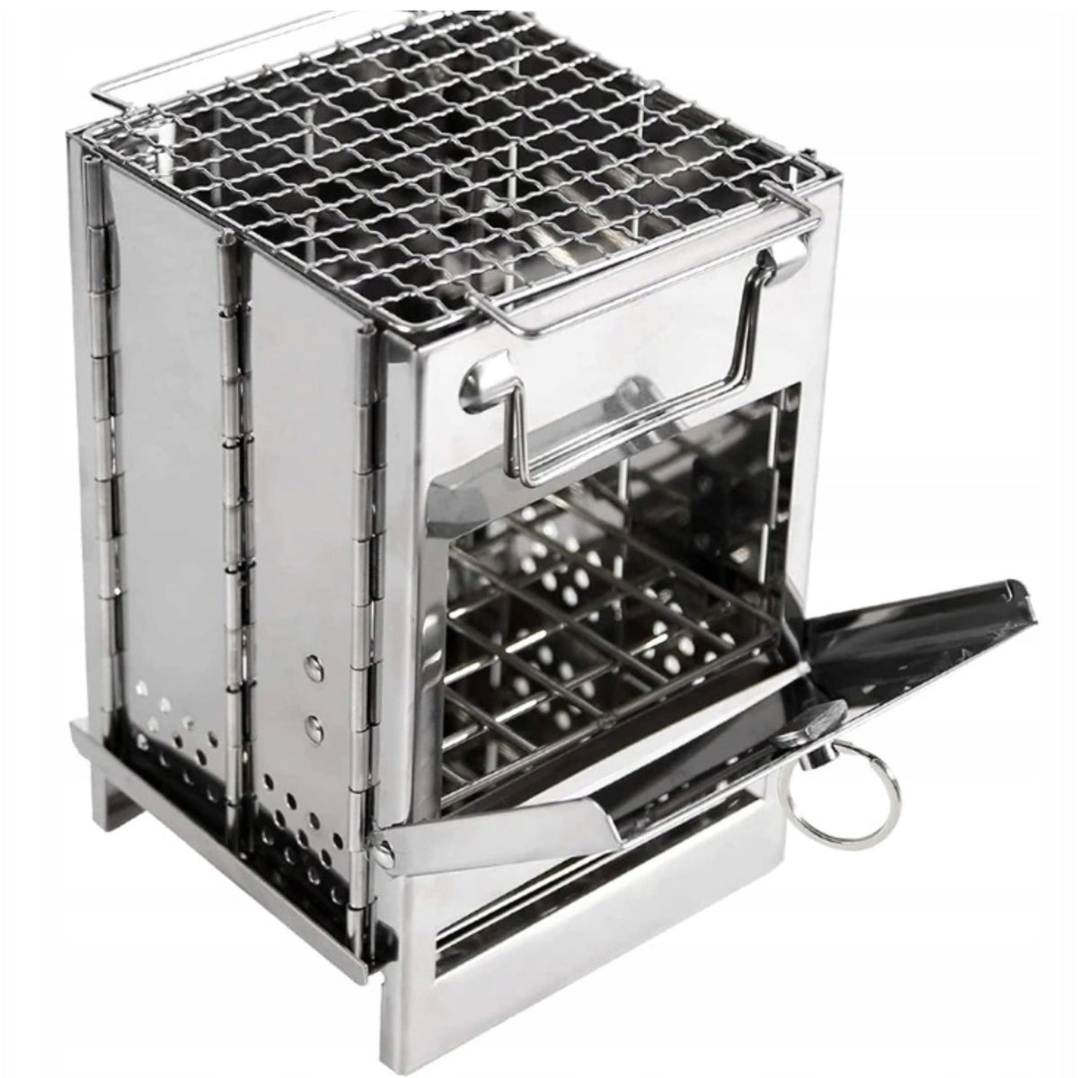 FOLDABLE STOVE TOURIST STOVE CAMPING GRILL + COVER PS-02