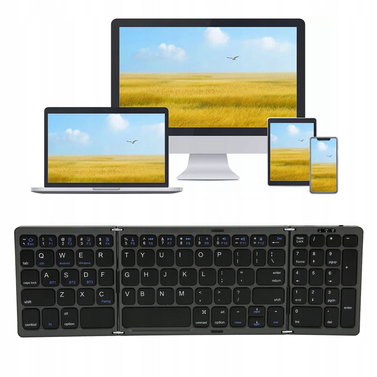 FOLDABLE WIRELESS KEYBOARD BLUETOOTH B089