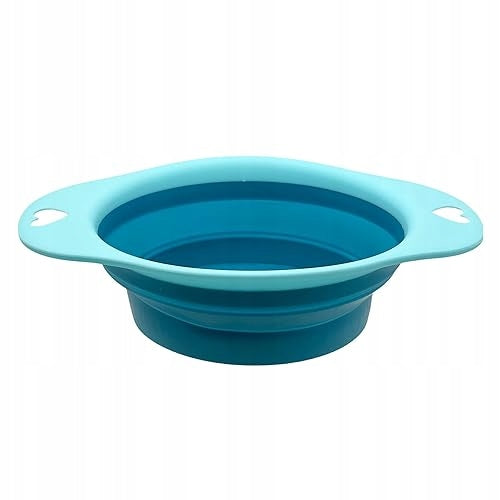 FOLDING BOWL FOR DOG CATS ANIMALS SILICONE 700ML TRAVEL silicone