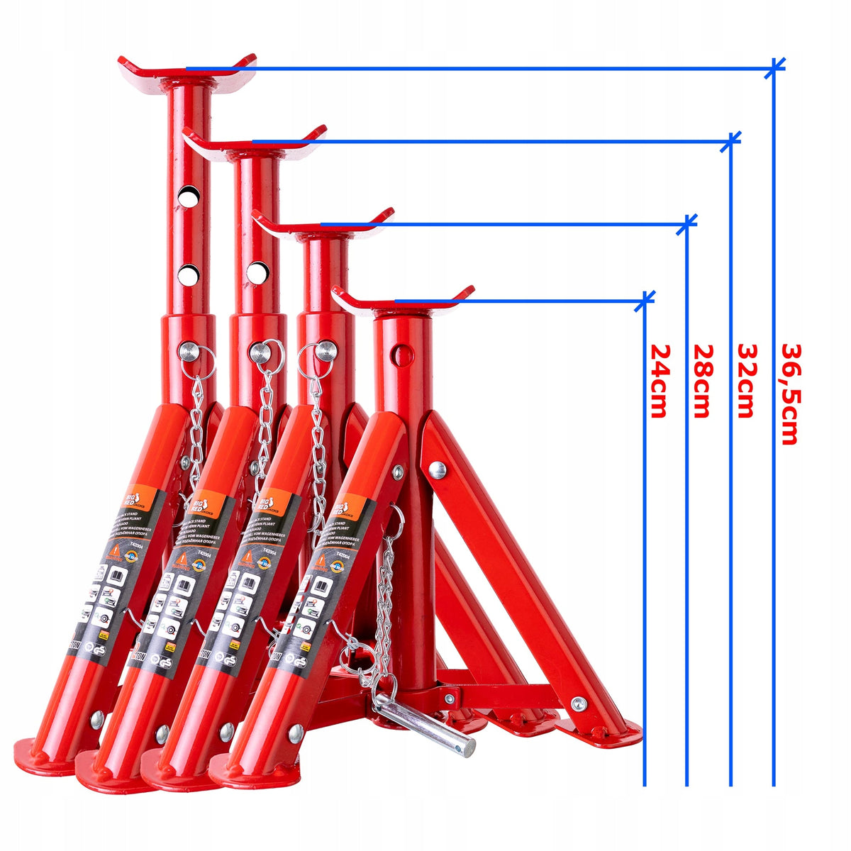 FOLDING MARE 2000 KG WITH LOCK AND FLAT FEET CERTIFIED Brand Big Red