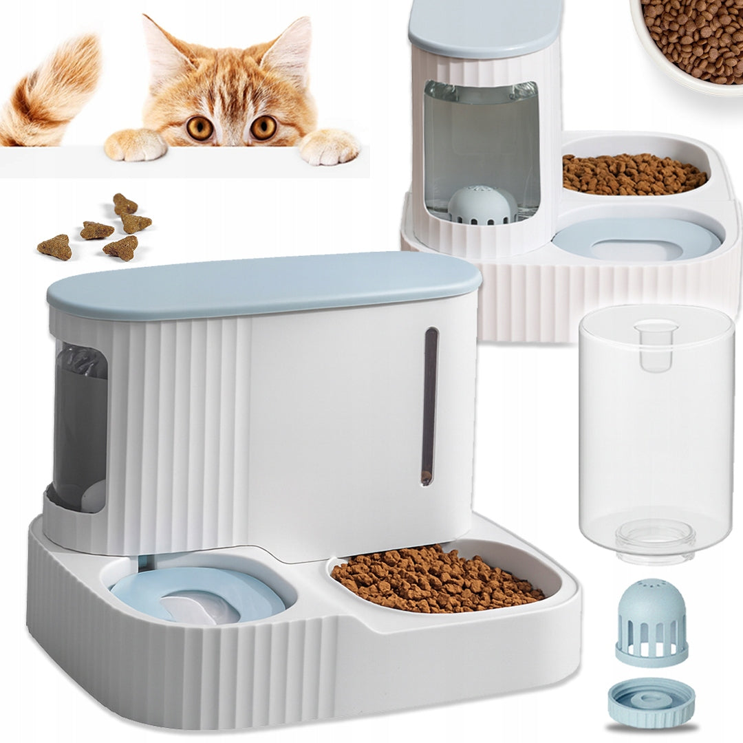 FOOD AND WATER FEEDER FOR CATS AND DOGS 3,85 L AUTOMATIC DISPENSER