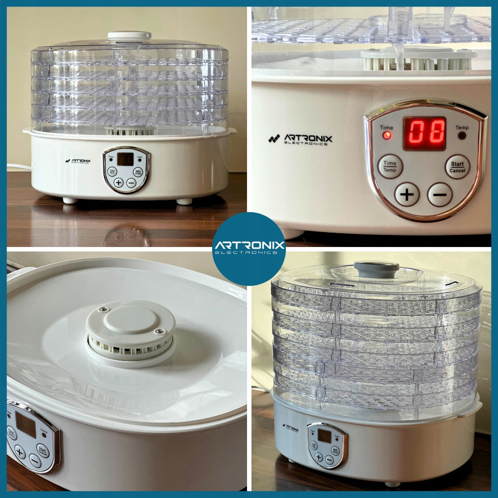 FOOD DRYER FOR VEGETABLE FRUIT MUSHROOMS TEMPERATURE CONTROL 5 SIEVES Packaging status original