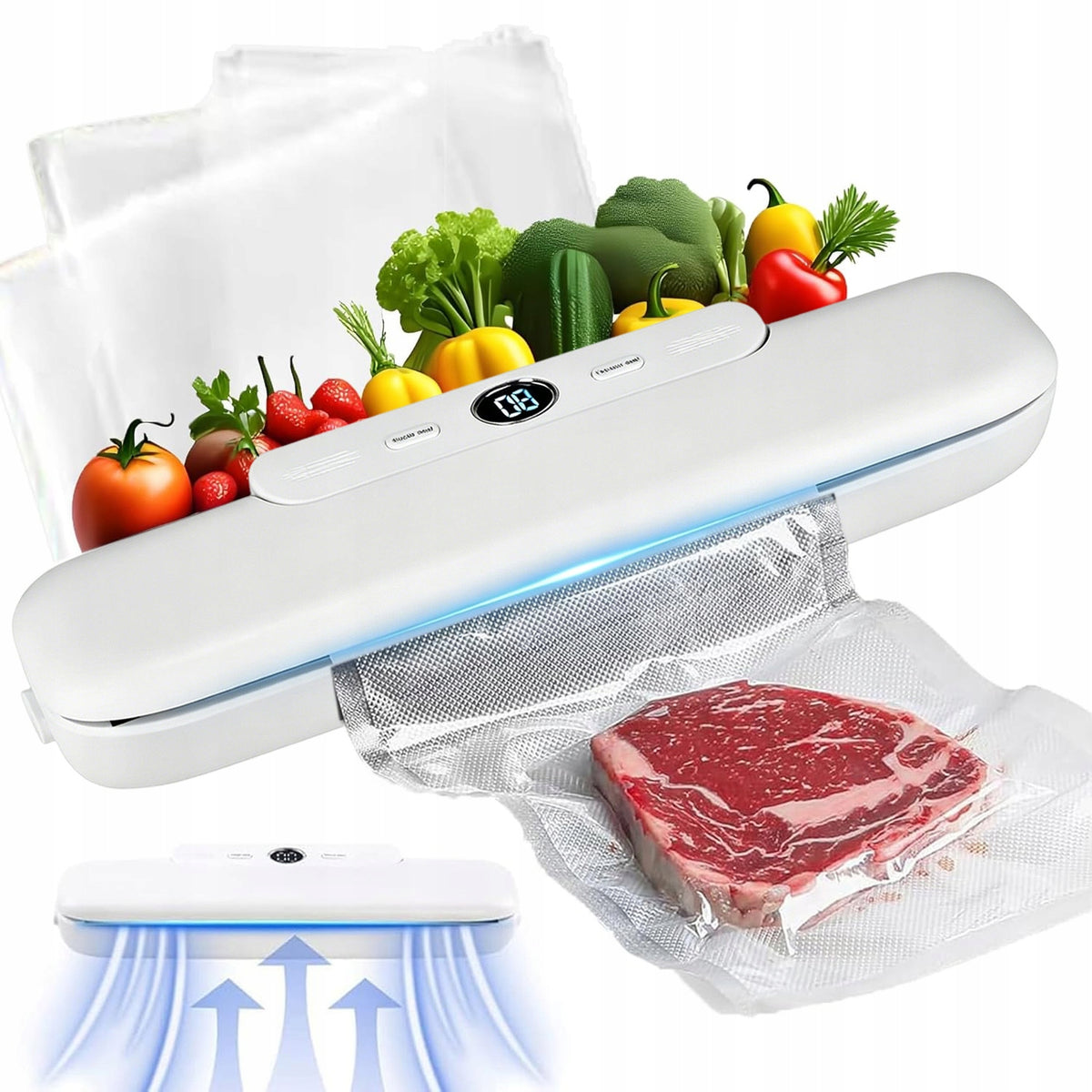 FOOD PACKAGING VACUUM WELDING MACHINE 90W + BAGS