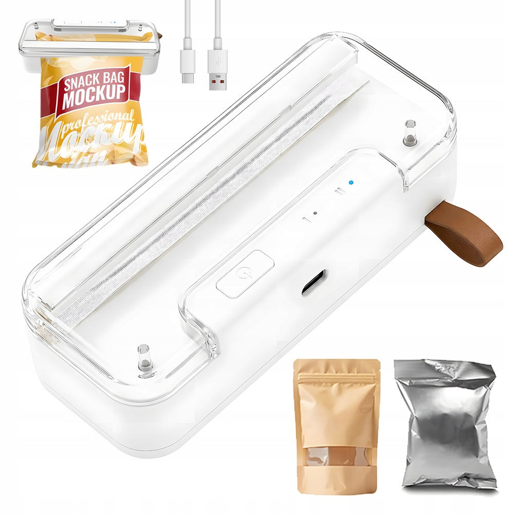 FOOD VACUUM WELDING MACHINE WIRELESS WITH KNIFE WHITE USB
