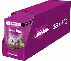 FOOD WHISKAS WET WITH SALMON PACK 28*85G