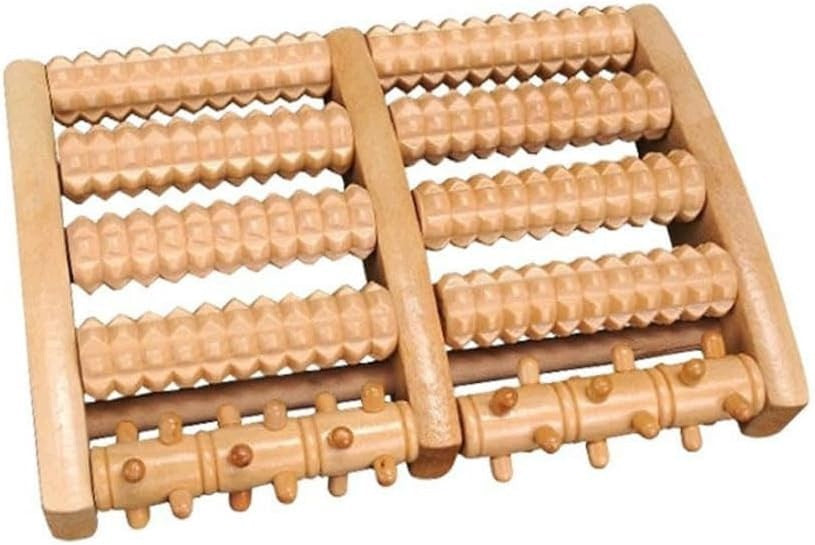 FOOT MASSAGE ROLLER WOODEN PLANTAR FASCIA ACUPRESSURE