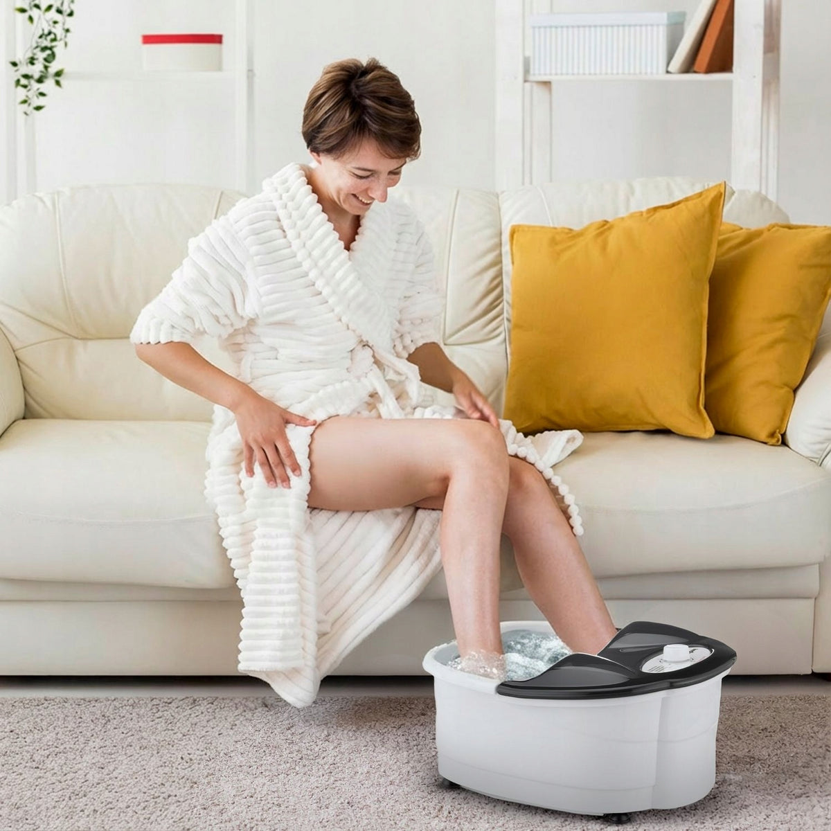 FOOT MASSAGER WATER HYDROMASSAGER HEATING VIBRATION STIMULATION CARE Medical device no