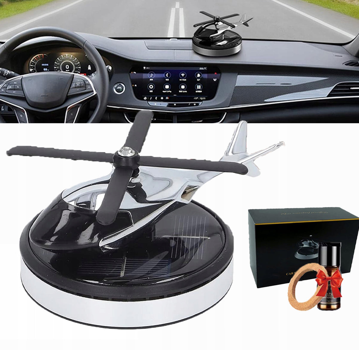 FRAGRANCE CAR DIFFUSER SOLAR DECORATION AIRPLANE GIFT