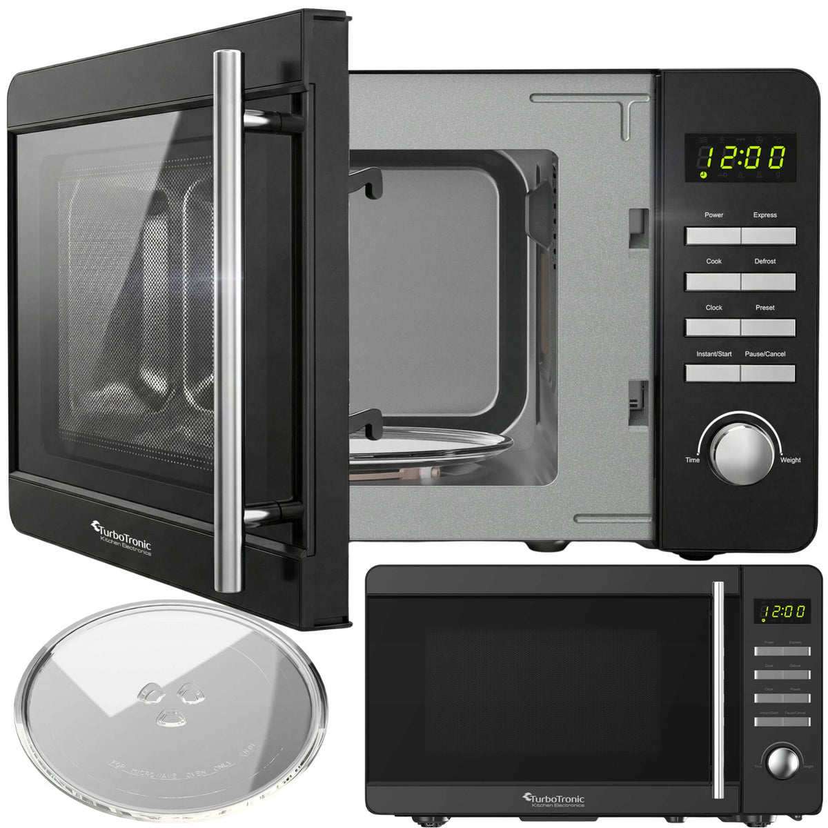 FREESTANDING DIGITAL MICROWAVE OVEN 8 PROGRAMS LOCK 20L 700W Manufacturer code TT-MW20 BLACK KUCHENKA MIKROFALOWA