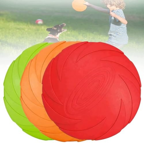 FRISBEE FOR DOG SET OF 3 PIECES NATURAL RUBBER 18 CM TRAINING FOR HOME Brand no brand