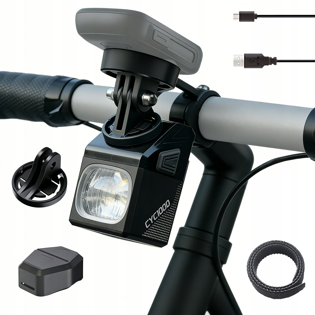 FRONT BICYCLE LIGHT STRONG BICYCLE LIGHT FRONT LED LAMP 1000 LM