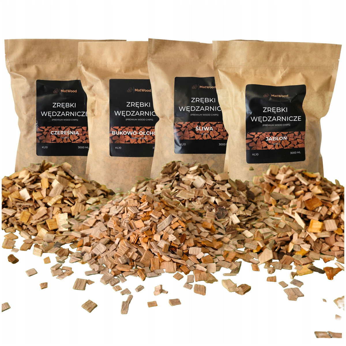 FRUIT SMOKING CHIPS FOR SMOKING 12 LITERS KL10 SET DIFFERENT GRILL