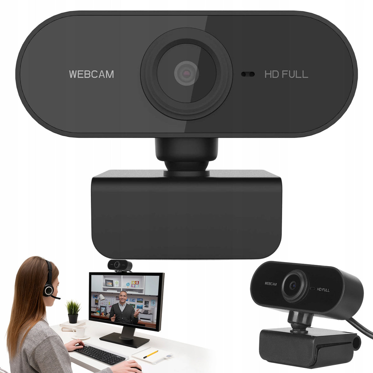 FULL HD 1080P PC CAMERA WITH 360° MICROPHONE FOR LIVE STREAMING Packaging status original