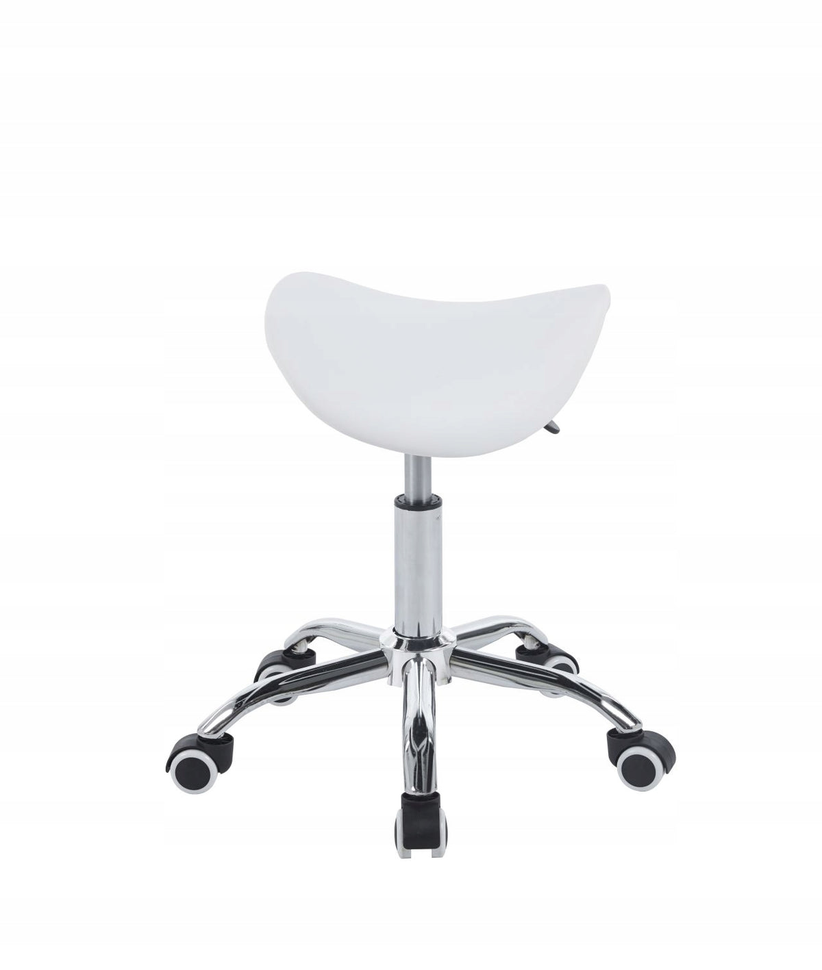 FUNCTIONAL COMFORTABLE COSMETIC STOOL ON WHEELS KLARA TB2-FX WHITE Packaging status original