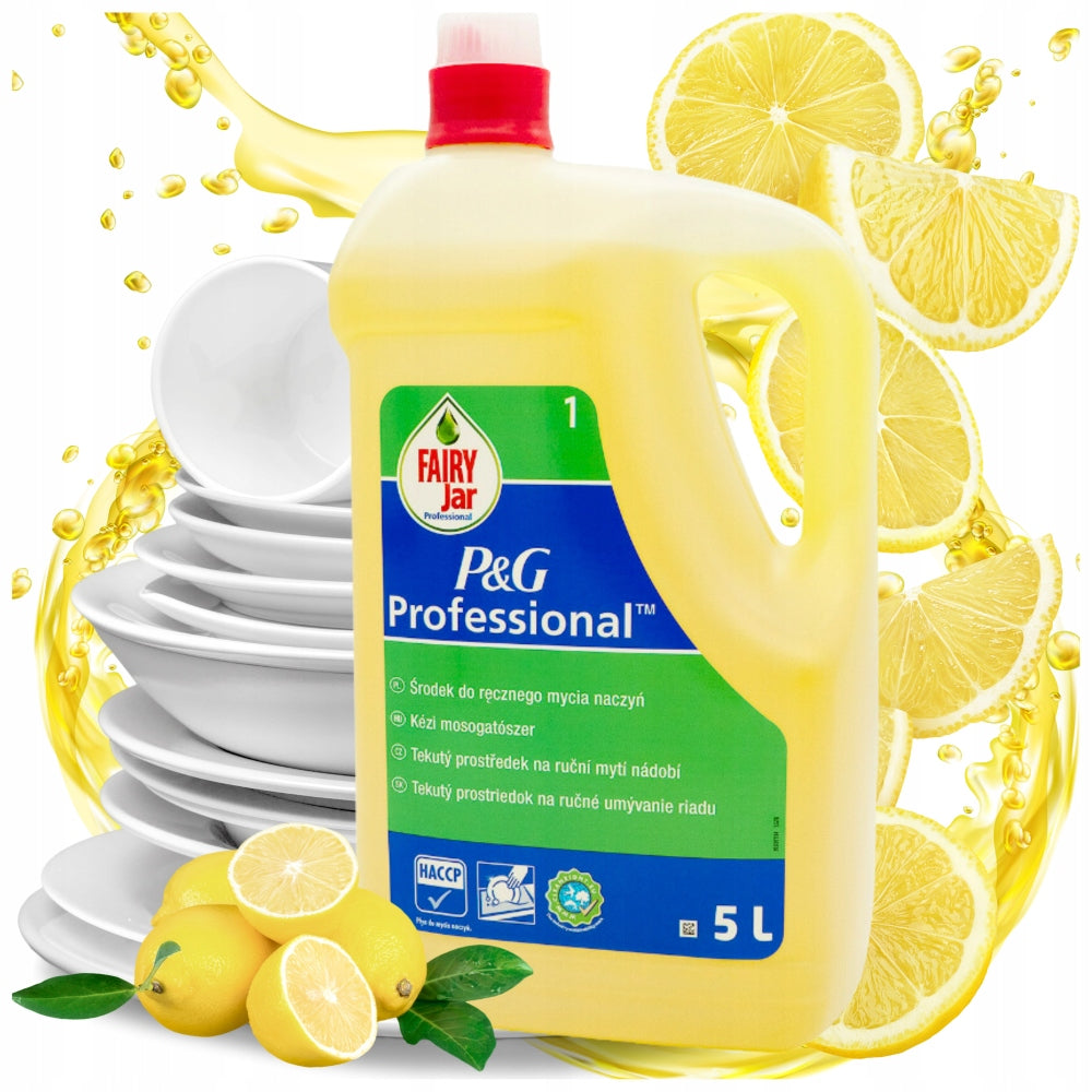 Fairy Dishwashing Liquid 5L Lemon Efficient Dense Professional