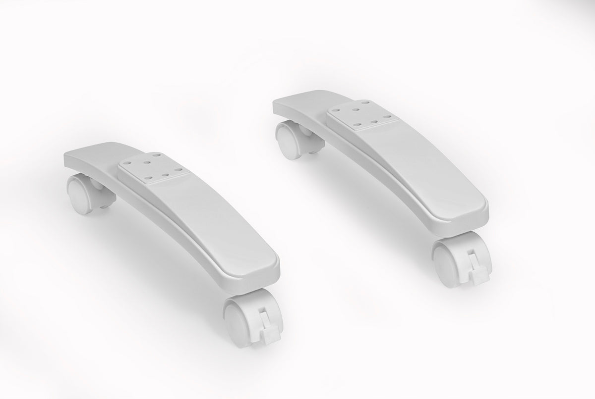 Feet on wheels for SIRIO convector heater