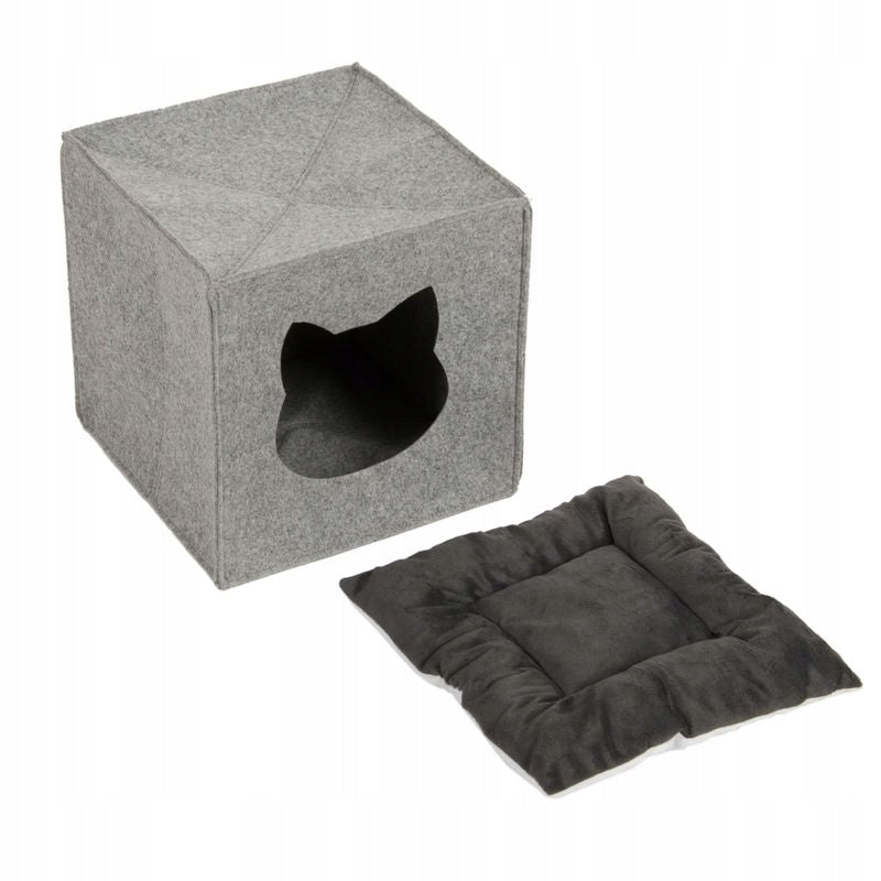 Felt Cat Booth for Kallax Bookcase