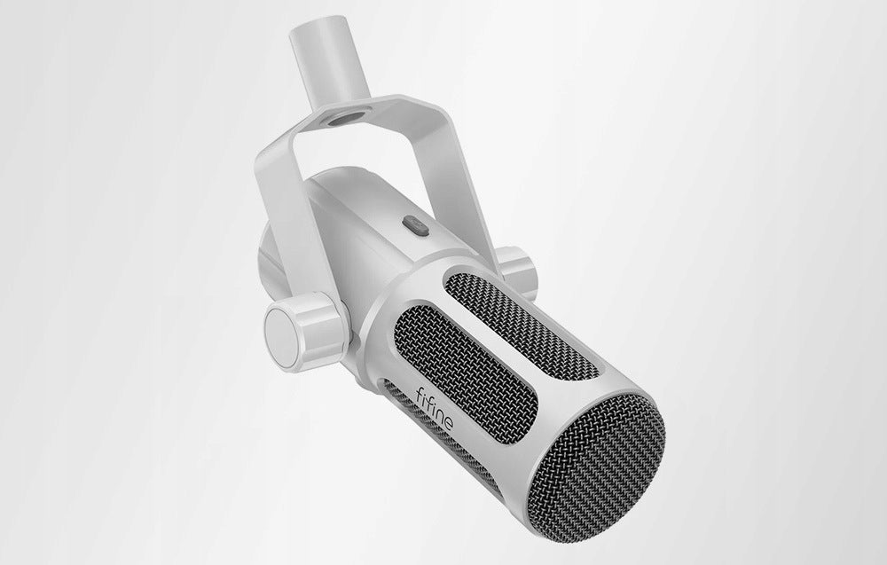 Fifine Tank6 Dynamic Wired Studio Microphone Cardioid White Packaging status original