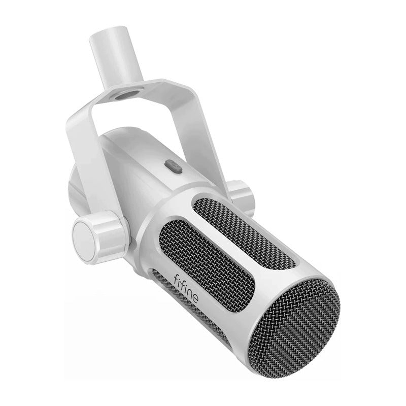 Fifine Tank6 Dynamic Wired Studio Microphone Cardioid White