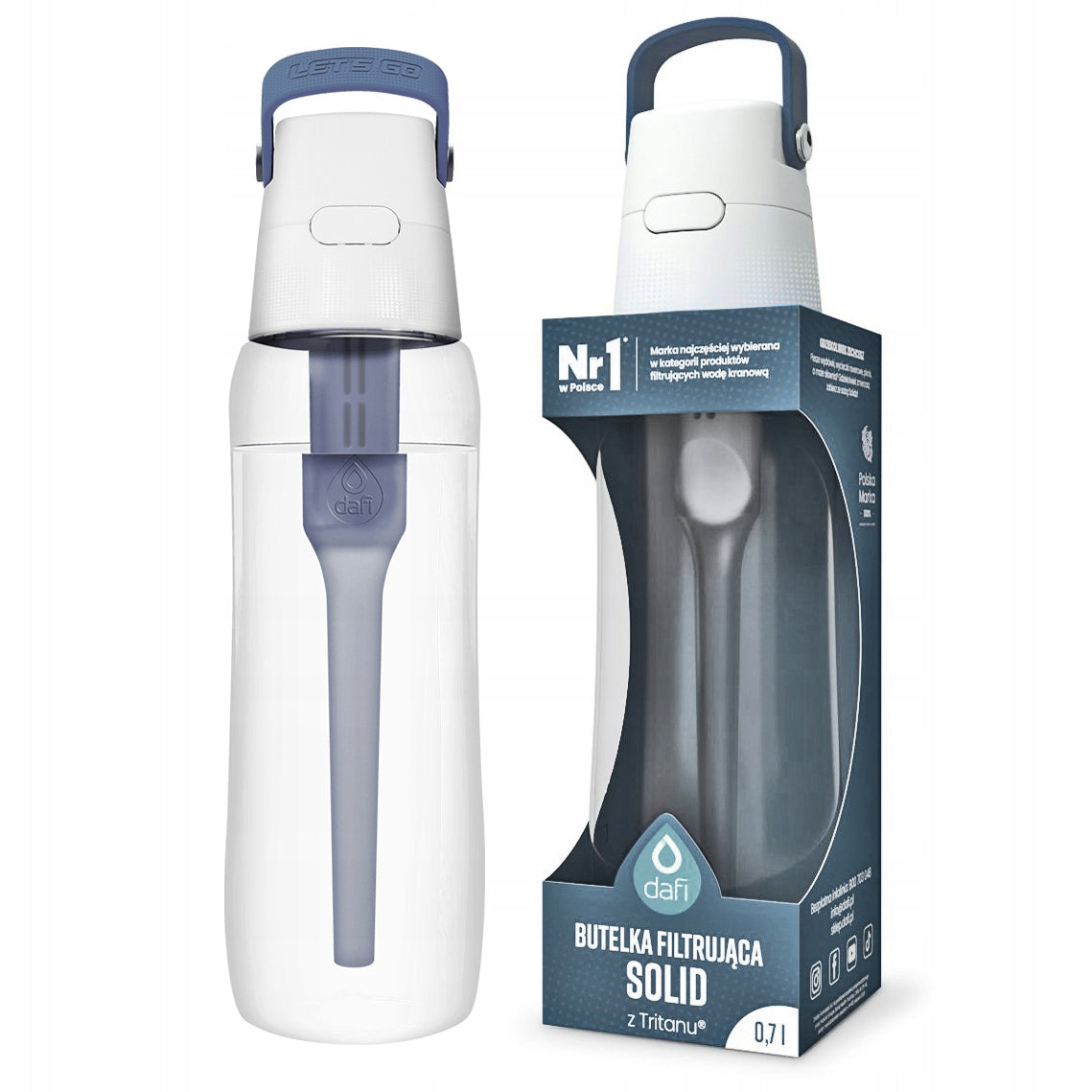 Filter bottle Dafi SOLID 0,7l denim