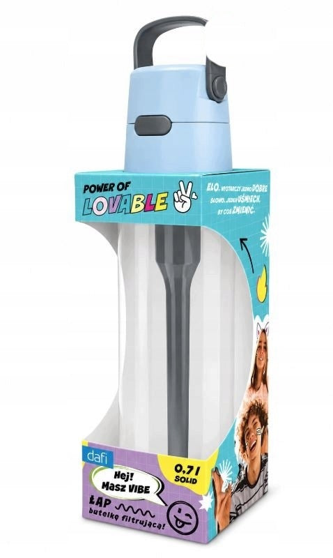 Filter bottle Dafi Solid 0,7 blue-grey with pin