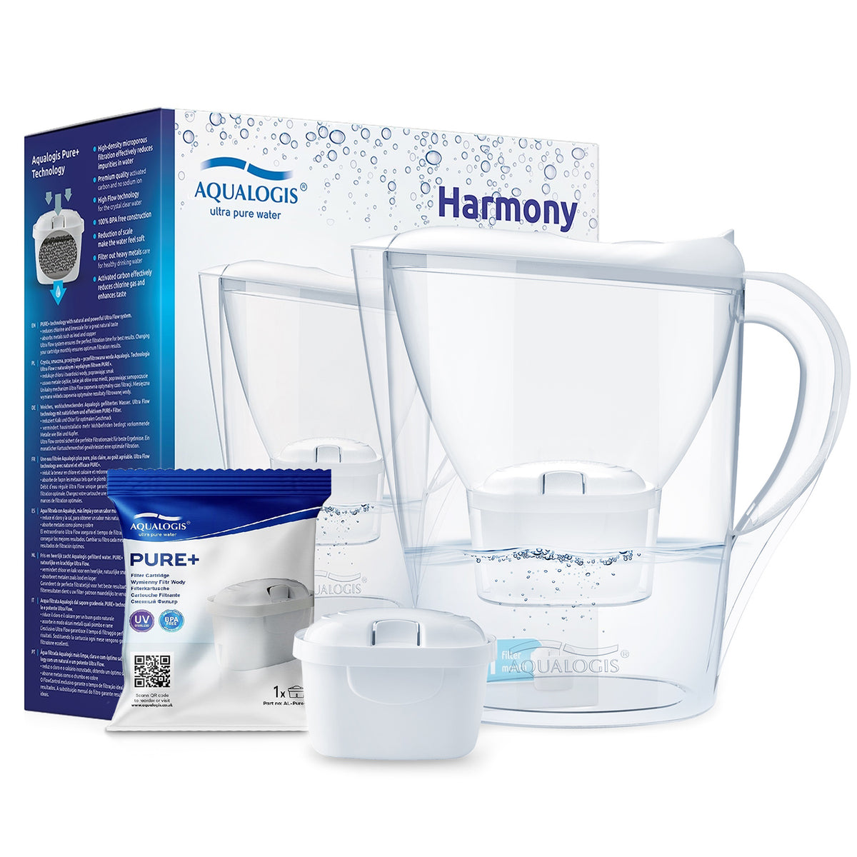 Filter jug Aqualogis 2.6L + Pure+ cartridge Replacement