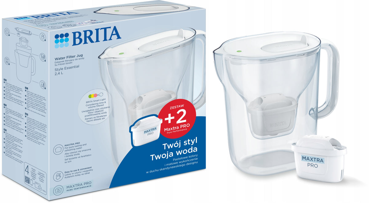 Filter jug Brita Style Essential 2,4l white + 2 refills