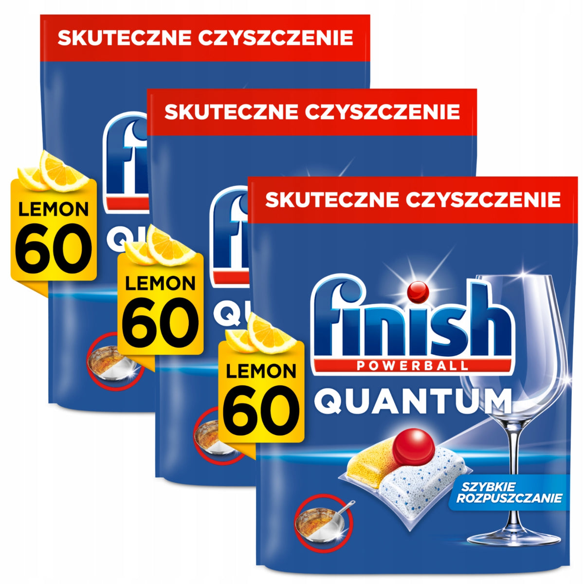 Finish Dishwasher Capsules Quantum All-in-1 Lemon 180 Pcs