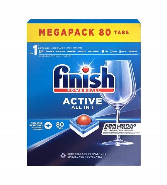 Finish Powerball Active All In 1 Tabs 80 pcs 1kg