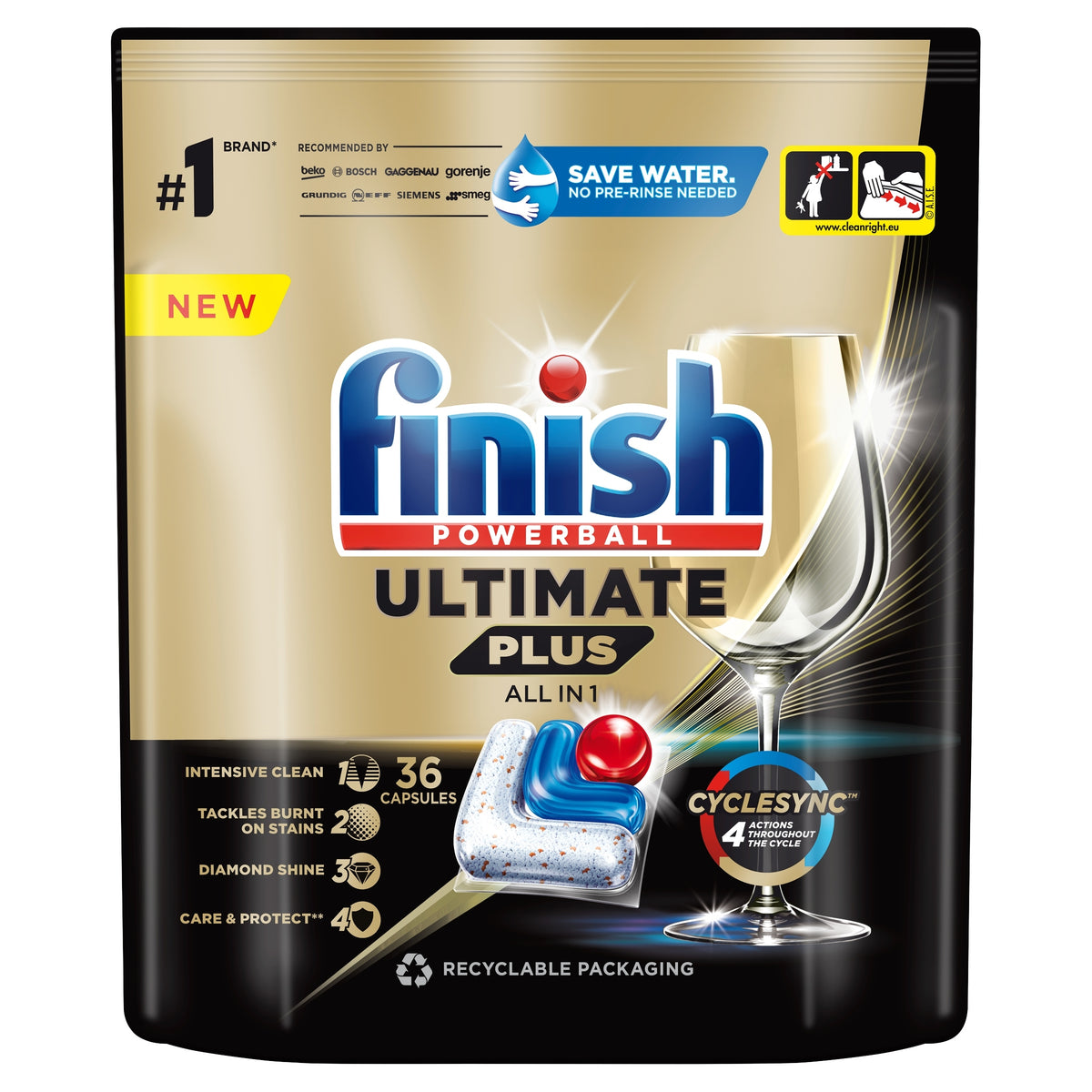 Finish Ultimate Plus Fresh Dishwasher Capsules 36 Pieces Manufacturer code 3279036