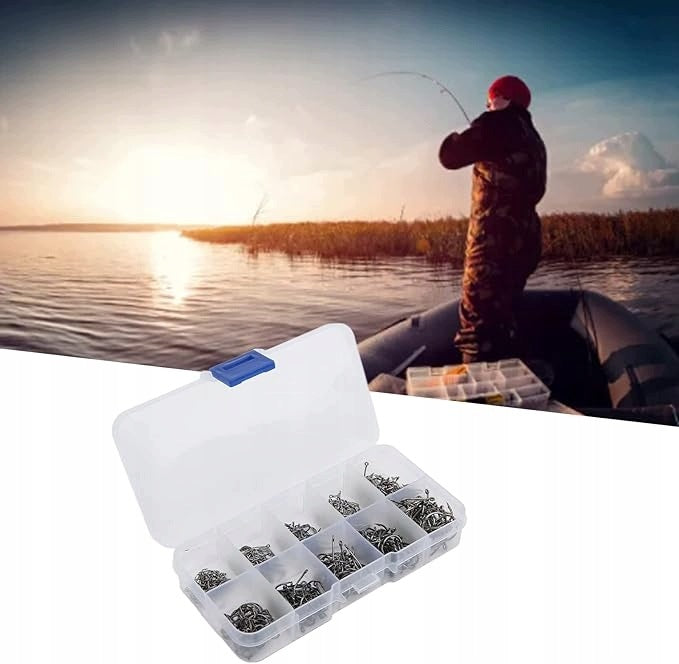 Fishing Hook Set 1000pcs Sharp Box Organizer With Barb Packaging status original