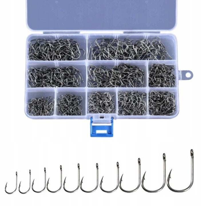 Fishing Hook Set 1000pcs Sharp Box Organizer With Barb