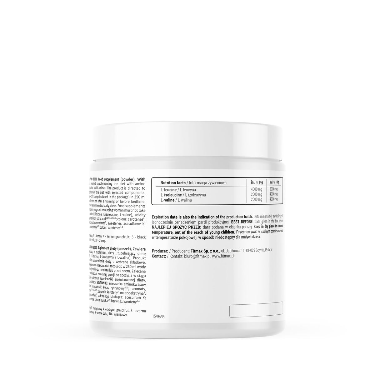 Fitmax BCAA PRO 300g lemon grapefruit Brand FitMax