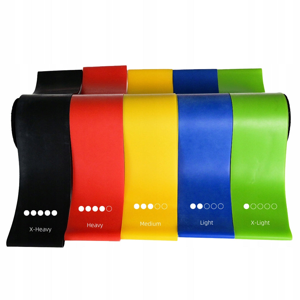 Fitness Exercise Gum Set 5pcs Mini Band + Case Packaging status original