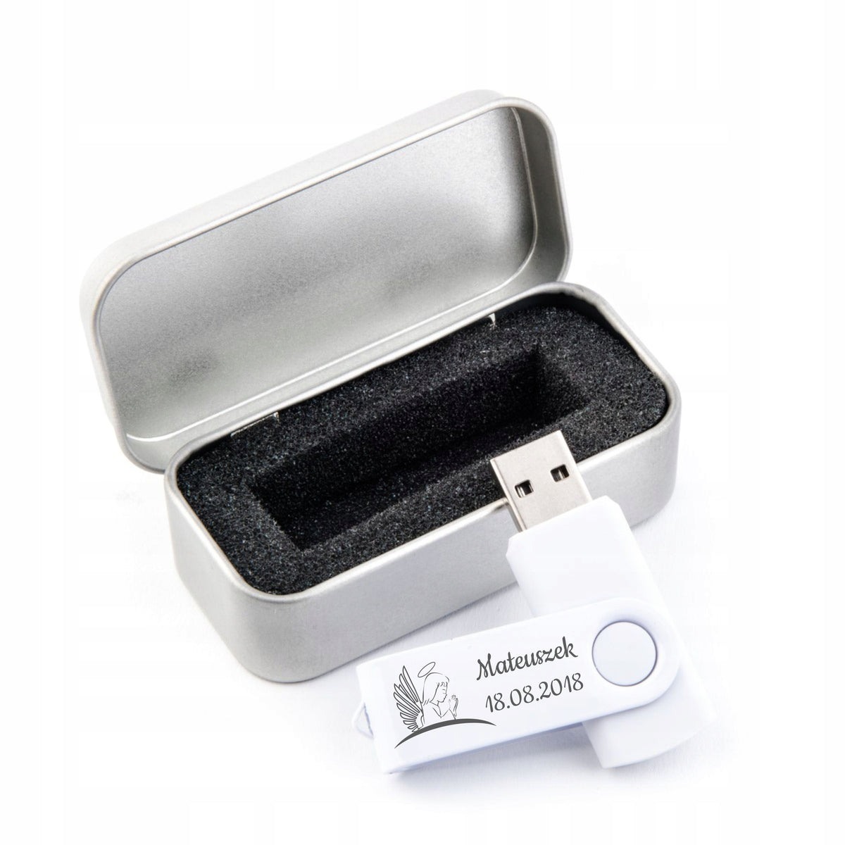 Flash drive 16 GB USB 2.0 box + ENGRAVING BAPTISM