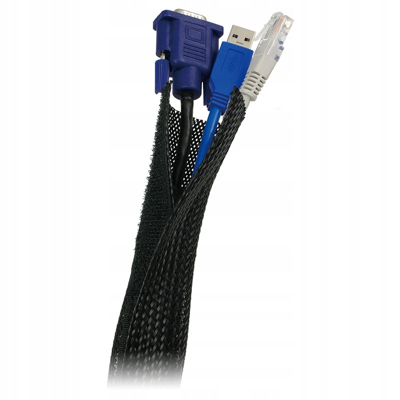 Flexible cable organizer LogiLink black 1,8m