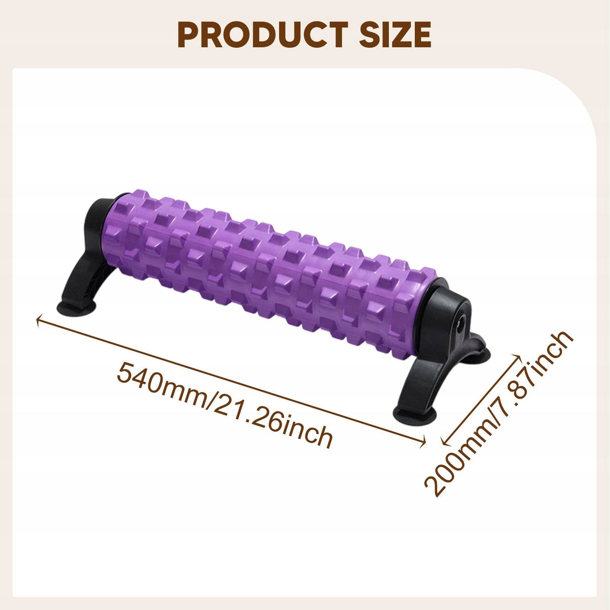 Foam Roller, High Density Yoga Column, Exercise Roller with Rack for Purple Packaging status original