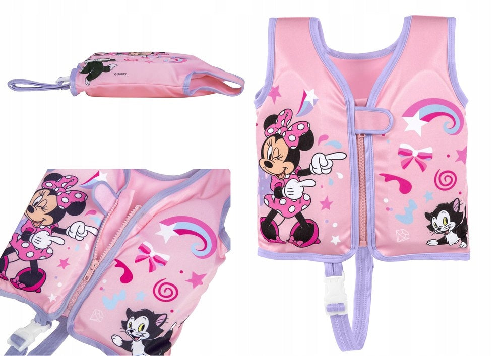 Foam VEST FOR LEARNING TO SWIM does not sink MINNIE MOUSE fastened Packaging status original