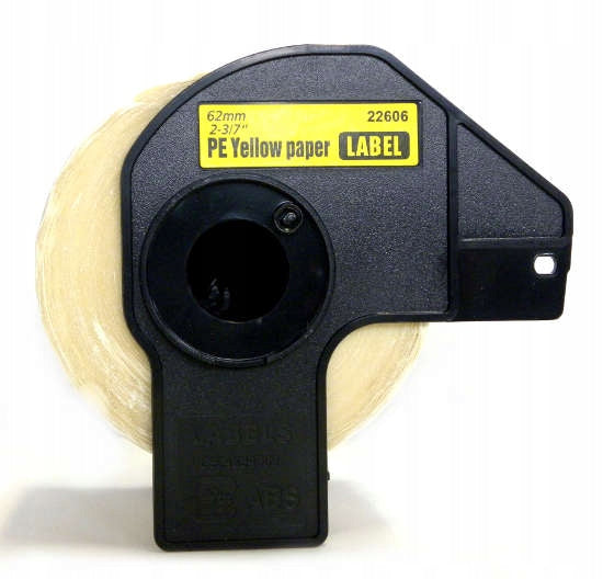 Foil Label Tape for Brother QL DK-22606 yellow 62mm continuous